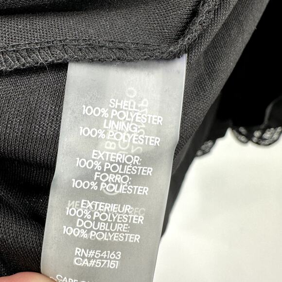 CALVIN KLEIN NWT Black Puff Sleeve Tiered Hem Lace  Dress // 8 - Picture 12 of 14